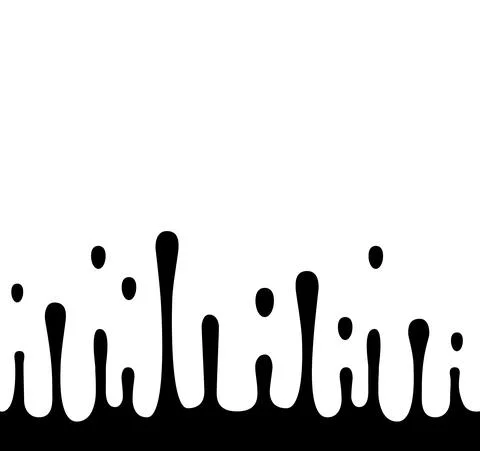 Splashing Black And White vector Irregular Rounded Lines Background for modern Illustrazione stock