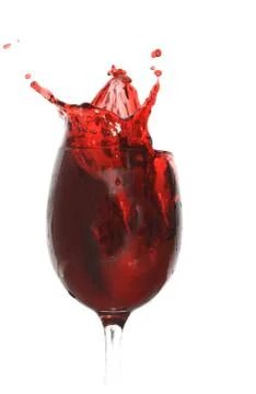 Splashing cherry juice Stock Photos