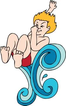 Splashing child Stock Illustration