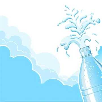 Splashing clean water.vector  background for text Stock Illustration