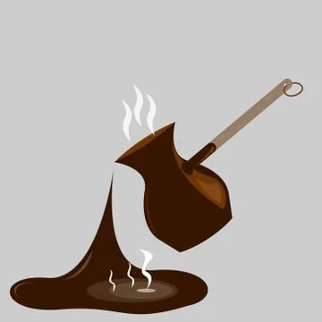 Splashing coffee Stock Illustration