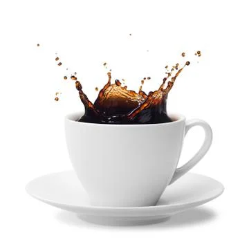 Splashing coffee Stock Photos