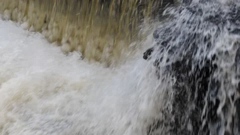 Splashing at the corner of a CT waterfall, 4K Video stock 225355285