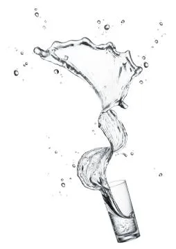 Splashing drinking water Stock Photos