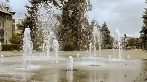 Splashing fountain Stock Footage 68328477