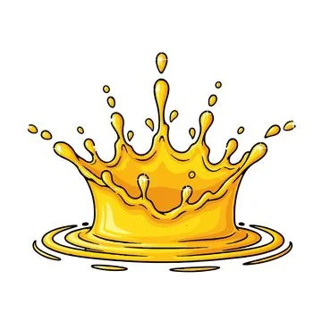 Splashing Liquid Crown Shape Ilustração Stock