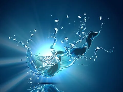 Splashing liquid effect Stock-Illustration