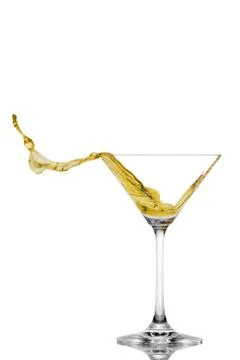 Splashing Martini Foto stock