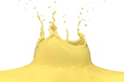 Splashing milk Stock Photos