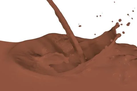 Splashing milk Stock Photos