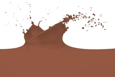 Splashing milk Foto stock