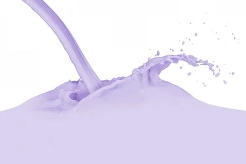 Splashing milk Foto stock