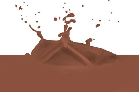 Splashing milk Foto stock