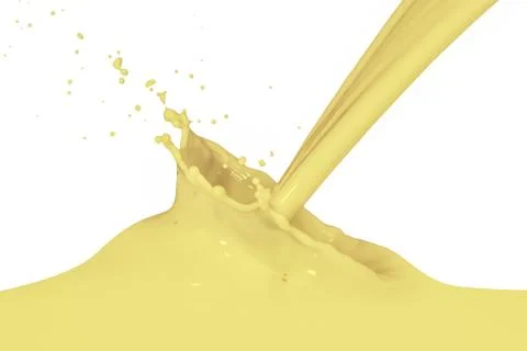 Splashing milk Stock Photos