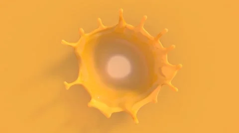 Splashing orange paint in slow motion, alpha channel included Stock Footage 61714856