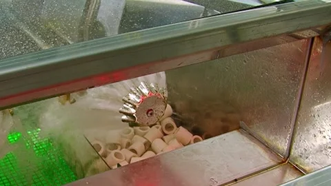 Splashing Purification Inside Innovative Hydro Air Filter Stock Footage 337500548