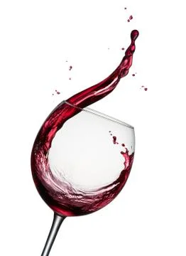Splashing red wine Stock Photos