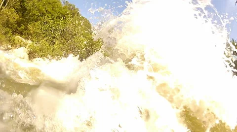 Splashing the River flow. Stock Footage 44236700