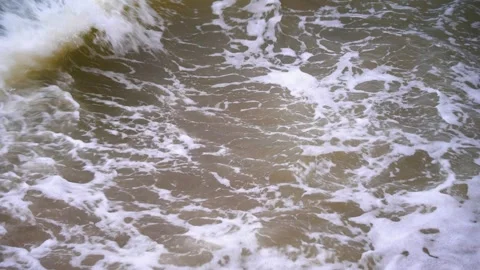 The splashing sea waves closeup  動画素材 244148428