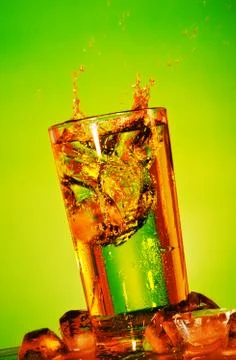 Splashing soda Foto stock