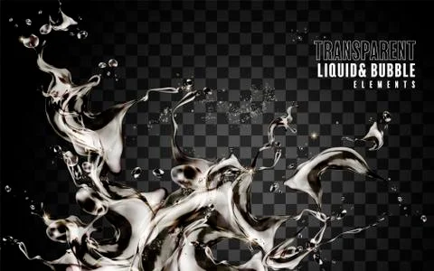 Splashing transparent liquid Stockillustratie