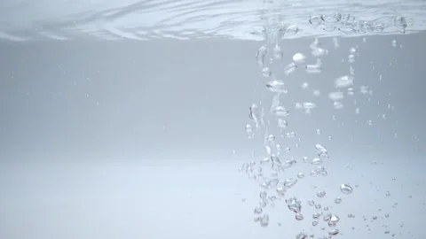 Splashing water create air bubble into water. Stock Footage 189707066