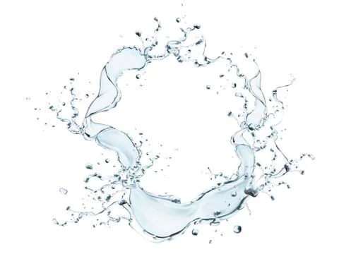 Splashing water design element Stock-Illustration
