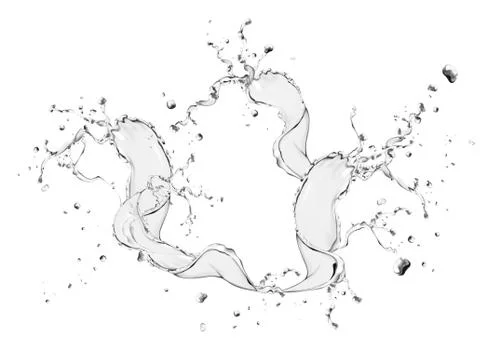 Splashing water design element Stock-Illustration