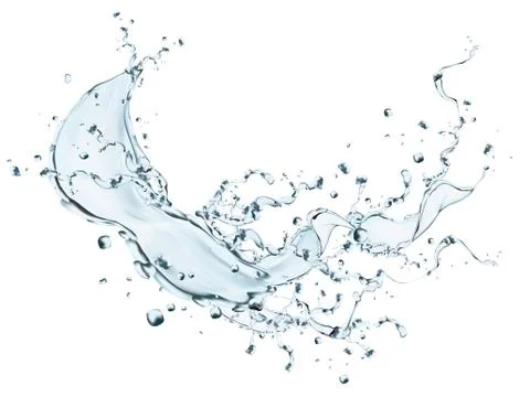 Splashing water design element Stock Illustration