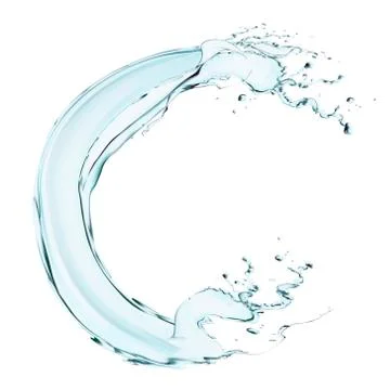 Splashing water elements Stock Illustration