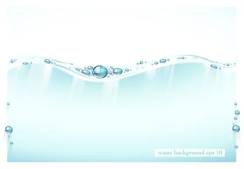 Splashing water surface Stock Illustration