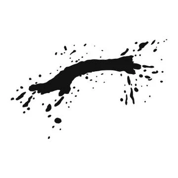 Splashing water with vector drops. black insulated Stock Illustration