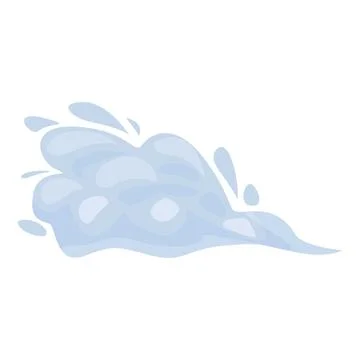 Splashing water wave making drops and bubbles Stock Illustration