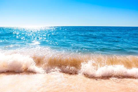 Splashing wave on the ocean Stock Photos