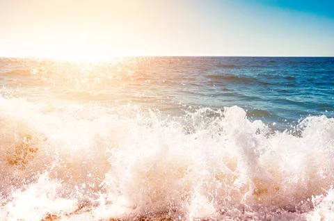 Splashing wave on the ocean Foto stock