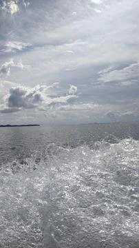 A Splashing Waves from Boat Stock Photos