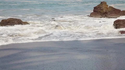 Splashing waves Stock Footage 4281786