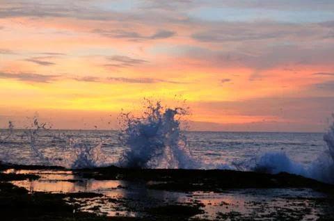 Splashing waves Stock Photos