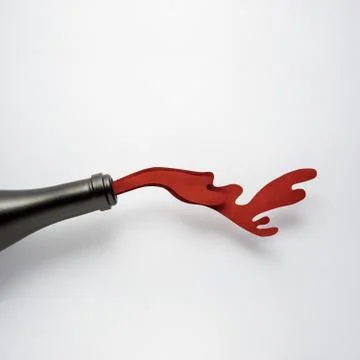 Splashing wine. Stock Photos