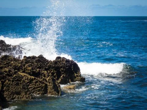 Splashing_wave_atlantic_ocean Stock Photos