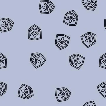 Splashproof product label caution line seamless pattern 스톡 일러스트