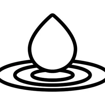 Splashwater icon vector. Isolated contour symbol illustration 스톡 일러스트