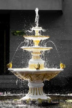 Splasing bright fountain Stock Photos
