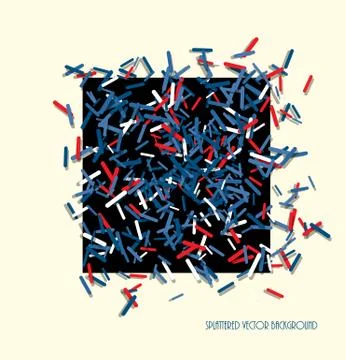 Splat abstract lines background Stock Illustration