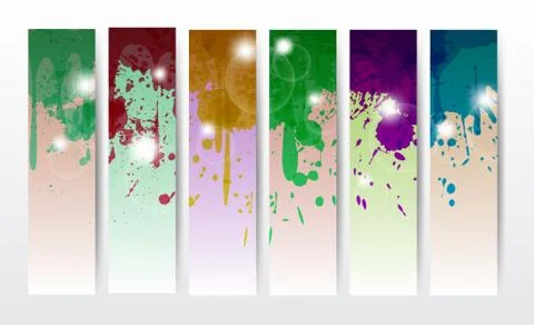 Splat banners Illustrazione stock