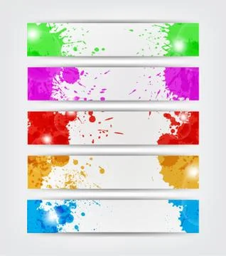 Splat banners Illustrazione stock