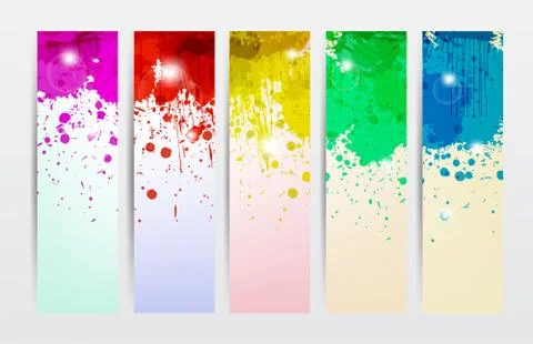 Splat banners 스톡 일러스트