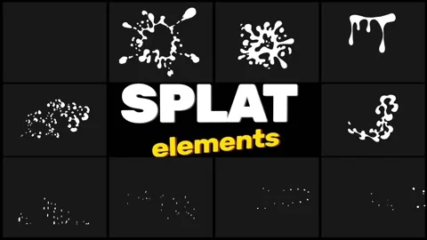 Splat Elements Pack Stock After Effects