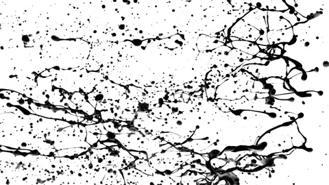 Splatter Black ink, pouring ink drops, l... | Stock Video | Pond5
