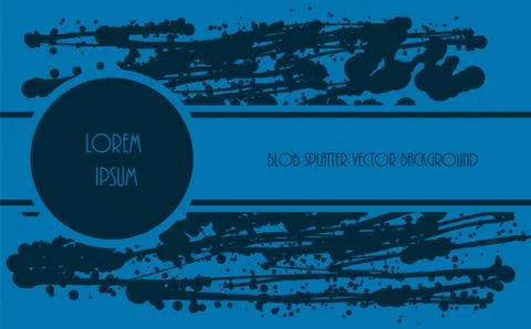 Splatter blue paint Stock Illustration